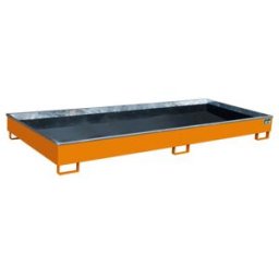 Bauer Südlohn Bac à étagère avec insert PE RW 3300-2 PE, peint, orange jaune (4518-76-0000-2000)