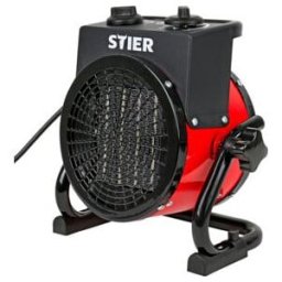 Appareil de chauffage électrique céramique STIER Basic 2,0 kW, caisson en céramique, thermostat continu, radiateur chantier, radiateur soufflant (904473)
