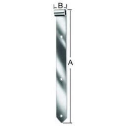 VORMANN Charnière à platine semi-lourde pour axe 13 mm, 600 mm acier, zingué (000066600Z)