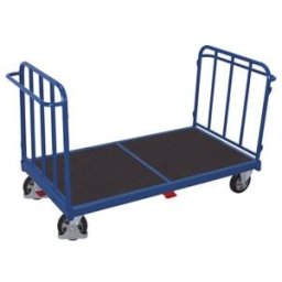 VARIOfit Chariot à double paroi frontale avec montants verticaux 1 605 × 880 mm Charge max. 1 200 kg (sw-1603)