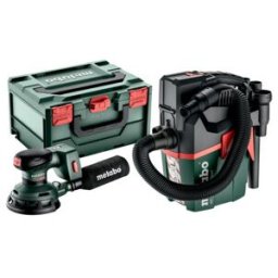 Kit ponceuse excentrique sans fil Metabo SXA 18 LTX 125 + aspirateur sans fil AS 18 L PC Compact (691199000)