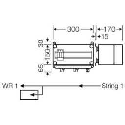 Hensel PV-GAK avec ÜSE 1xPV-String vers 1xWR Mi PV 1111 (20001137)