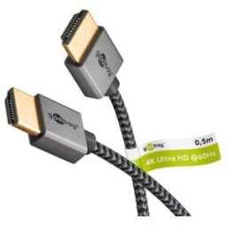goobay Câble HDMI Slim High-Speed avec Ethernet 4K/60Hz 75753 (75753)