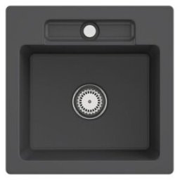 V&B; Évier Siluet 50 S avec garniture, manuel, graphite CeramicPlus ; Villeroy & Boch (334501i4)