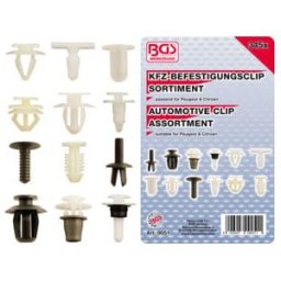 BGS Assortiment de clips de fixation automobiles pour Peugeot & Citroën 345 pièces ; BGS technic (9051)