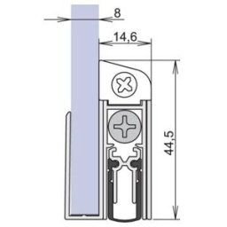 Joint de porte Schall-Ex® GS-8 No. 1-407 Ausl.1-s.L.1208mm Alu. silverf. ; Athmer (1-407-1210)