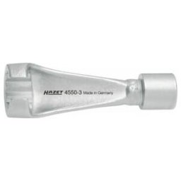 Clé pour tuyau d'injecteur 4550-3 ∙ Carré creux 10 mm (3/8 pouce) ∙ Profil à 12 pans extérieurs ∙ 17 HAZET (4550-3)