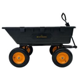 Westmann Chariot de jardin en plastique Prakta L avec fonction basculante Noir ; 50NRTH GmbH (WMSK003)
