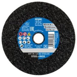 Disque à tronçonner SG STEELOX D. 76 mm épaisseur disque 3 mm droite corindon pe ; PFERD (65508031)