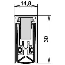 Joint de porte Athmer Schall-Ex® L-15/30 WSNr. 1-880 Ausl.1-s.L.1208mm Aluminium argent. (1-880-1210)