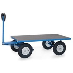 fetra Chariot à plate-forme manuelle 6405L - charge max. 1000kg, pneus gonflables (6405L)