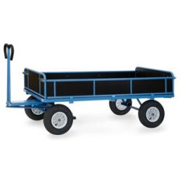 fetra Chariot à plateaux manuels 6456L - charge max. 1250kg, pneus gonflables (6456L)