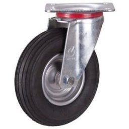 VARIOfit Roulette pivotante avec pneu gonflable 200 × 50 mm noir (lpl-200.000)