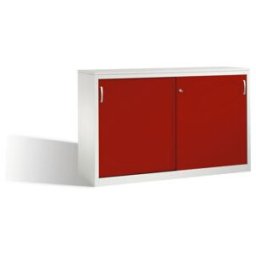 Buffet Acurado avec portes coulissantes, 2 x 2 hauteurs de dossiers, H1000xL1600xP500mm Rubis Rubis façade gris clair ; C + P Möbelsysteme (2156-00 S10049)