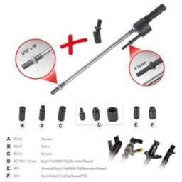 KS Tools Coffret d'extracteurs d'injecteurs de burins pneumatiques avec adaptateurs, 10 pcs (152.1450)