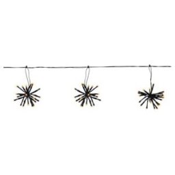 Star Guirlande lumineuse LED Ø 10 cm 4 m noire IP44 (475-20-1)