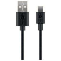 Goobay Câble synchronisation/charge 2 m, max. 480 Mbit/s, noir 59122 (59122)
