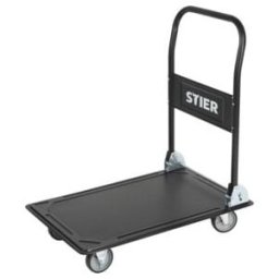Chariot à plate-forme rabattable STIER, capacité de charge 150 kg, plate-forme 735x470 mm, 735 x 470 mm, acier, chariot transport , chariot de service (904285)