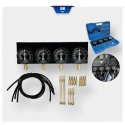 Brilliant Tools Coffret de test d'injecteurs avec 4 manomètres, 26 pcs (BT581200)