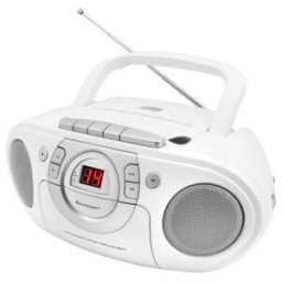 Soundmaster CD-Boombox SCD5100WE blanche radio FM lecteur cassette (SCD5100WE)