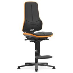 bimos Chaise haute Neon Skintec, sangle flexible orange, assise 590-870 mm, technologie synchronisée (9571-4000-3279)