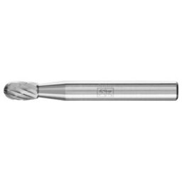 Fraise sur tige forme O TRE D. 6 mm L. tête 10 mm D. tige 6 mm carbure engrèneme ; PFERD (21134826)