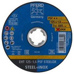 PFERD Disque à tronçonner EHT 125-1,6 PSF STEELOX/X-LOCK (61721124)