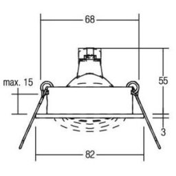 brumberg Spot encastrable GX5,3 max 50W noir mat rond (00006308)