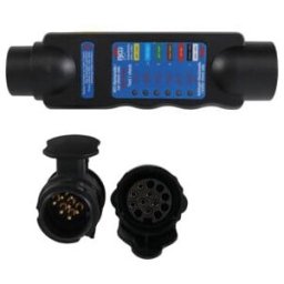 Testeur électronique pour remorque/véhicule tracteur 7, 13 poles BGS ; BGS technic (2171)