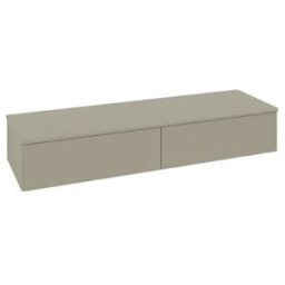 V&B; Buffet sans structure de façade Antao 160x26,8x50cm, laque WBP, gris mat avec laque ; Villeroy & Boch (K42000HK)