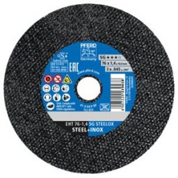 Disque à tronçonner SG STEELOX D. 76 mm épaisseur disque 1,4 mm droite corindon ; PFERD (65508011)