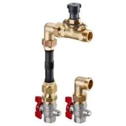 OV Kit de raccordement pour compteur de chaleur avec STRV Hycocon V pour distributeur, angle ; Oventrop (1404580)