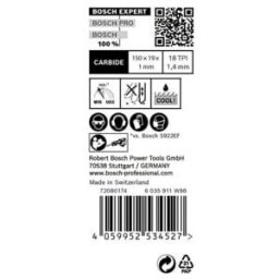 BOSCH Lame de scie sabre EXPERT S 922 EHM VE de 10 pièces Thin Tough Metal (2608900362)