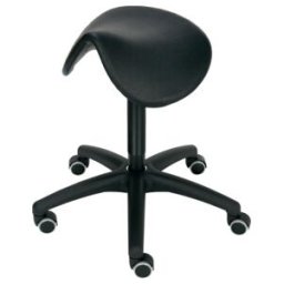 STIER Tabouret de selle multiaxial siège PU 490-680 mm piétement Ø630 avec roulettes (907644)