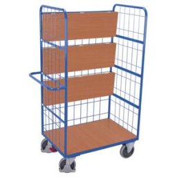 VARIOfit Chariot à étages haut avec étagères pliantes 1.175 × 800 mm parois en treillis métallique (sw-800.250)