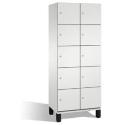 C+P Cabinet Cambio sur pieds, 10 compartiments, H1980xL800xP525mm Avant Corps gris clair Corps gris clair Gris clair ; C + P Möbelsysteme (45104-22 S10016)