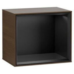 V&B; Finion Module d'étagère Éclairage mural 41,8x35,6x27cm, Étagère bleue m, Placage noyer ; Villeroy & Boch (G580PDGN)