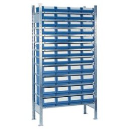 Étagère à emboîter H2000xl1000xP400mm étagère de base 12 supports en acier 32 x ; Industrial Quality Supplies (9000453775)