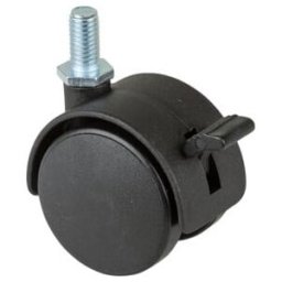 Roulette double en plastique avec frein BS Rollen (F85.040.G08)