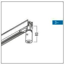 Zumtobel Adaptateur suspension 3ph blanc ANSCHL-GEH WH 3CU ADAPT (60280071)
