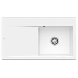 V&B; Évier Subway Style 50, cuve à droite, blanc neige CeramicPlus ; Villeroy & Boch (335100KG)
