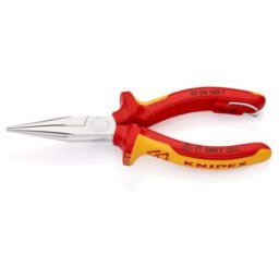 Pinces à becs demi-ronds avec tranchant, (pinces radio) Knipex (25 06 160 T BK)
