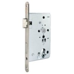 Serrure à mortaiser pour porte de chambre BAD 20/ 55/78/8mm DIN R argent rd Kl 3 ; BKS (B-05150-33-R-1)