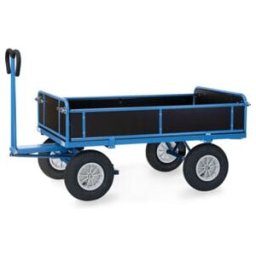 fetra Chariot à plateaux manuels 6455L - charge max. 1000kg, pneus gonflables (6455L)