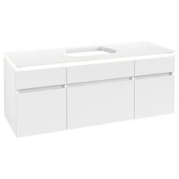 V&B; Meuble sous lavabo Legato 140x55x50 cm, avec LED, blanc mat ; Villeroy & Boch (B760L0MS)