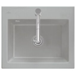 V&B; Évier Subway 60 S cuve, blanc alpin CeramicPlus ; Villeroy & Boch (330900R1)