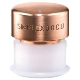 Tête de maillet à frappe amortie SIMPLEX D. tête 30 mm cuivre avec gaine en plas ; Halder (3804.030)