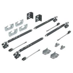 Hettich Set de ferrures pour porte coulissante SysLine S, 9208511 2 pces, pour portes affleurantes (9208511)