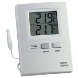 TFA Dostmann Thermomètre Max-Min électronique, intérieur et extérieur (301012)
