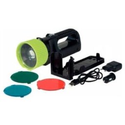 AccuLux Projecteur portatif à batterie 230V/12-24V, noir/jaune 442081 (442081)